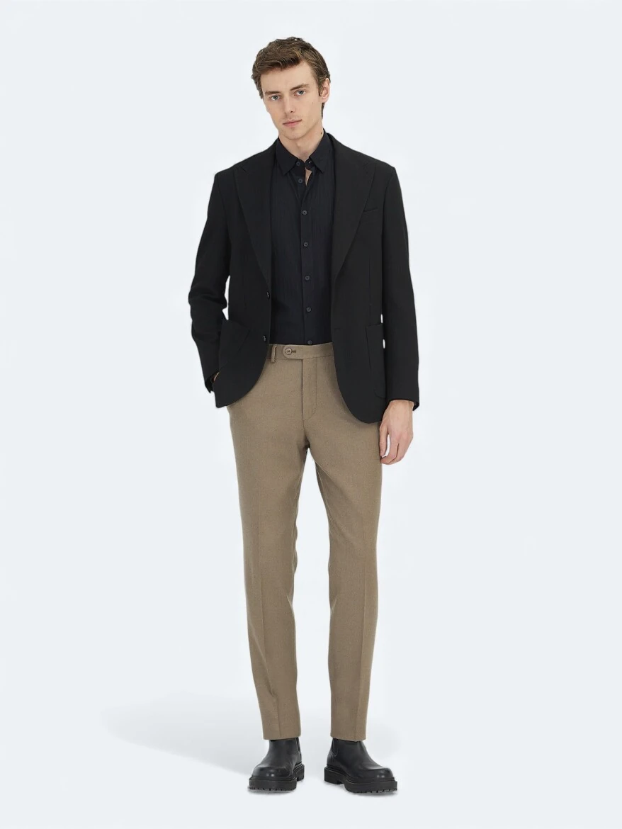 Siyah Çizgili Modern Fit Ceket - KİP