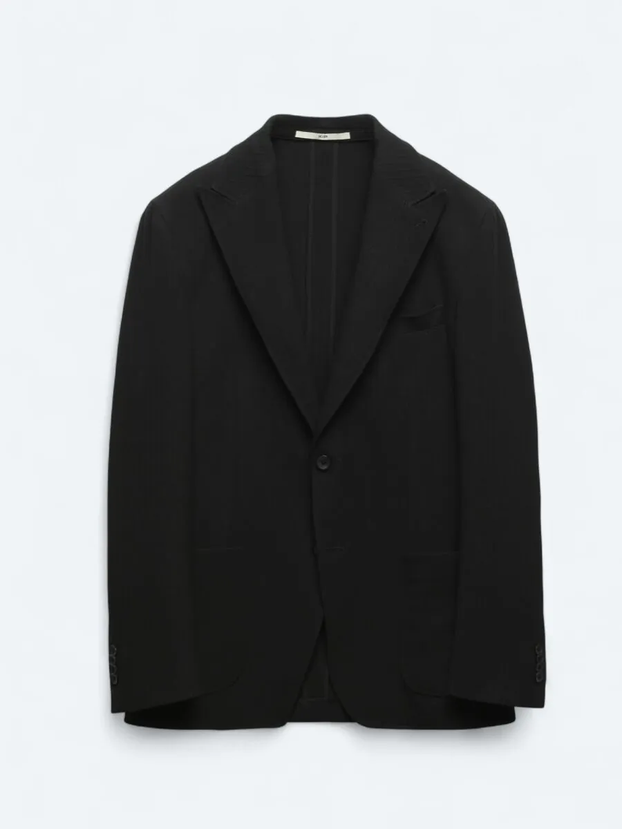 Siyah Çizgili Modern Fit Ceket - 5