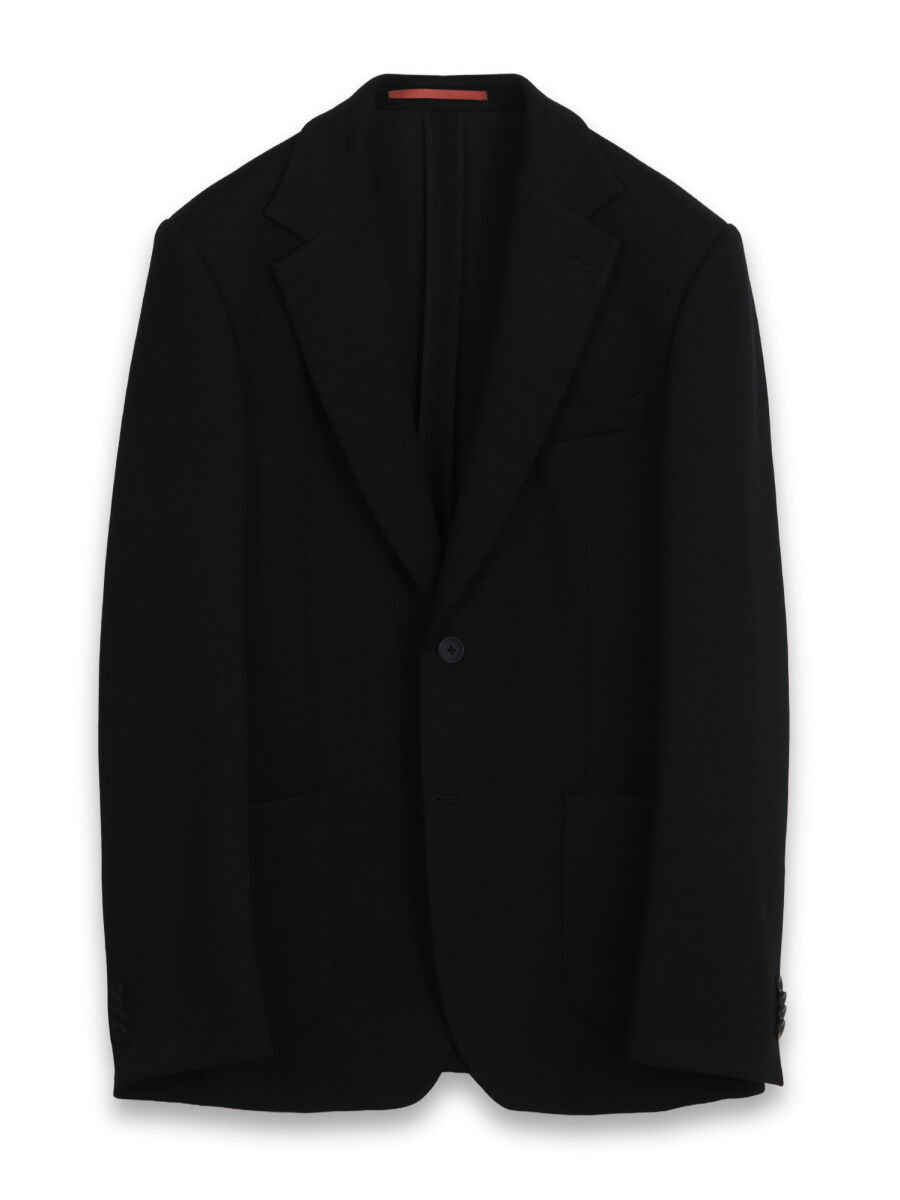 Siyah Çizgili Modern Fit Örme Takım Elbise - 6