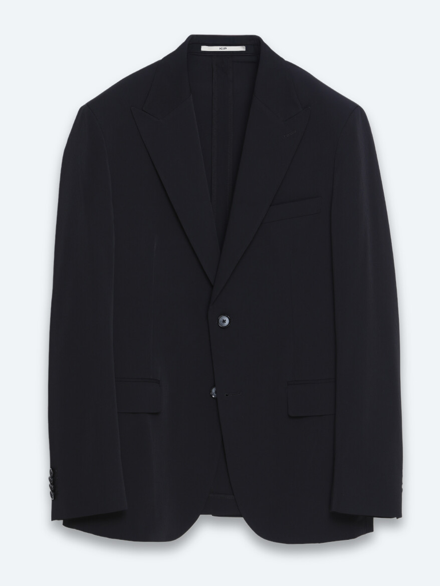 Siyah Çizgili Modern Fit Takım Elbise - 5