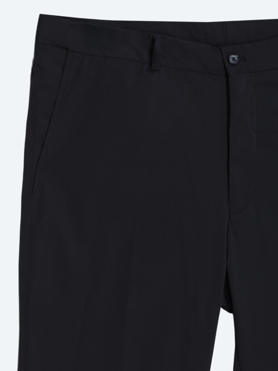 Siyah Çizgili Modern Fit Takım Elbise - 8