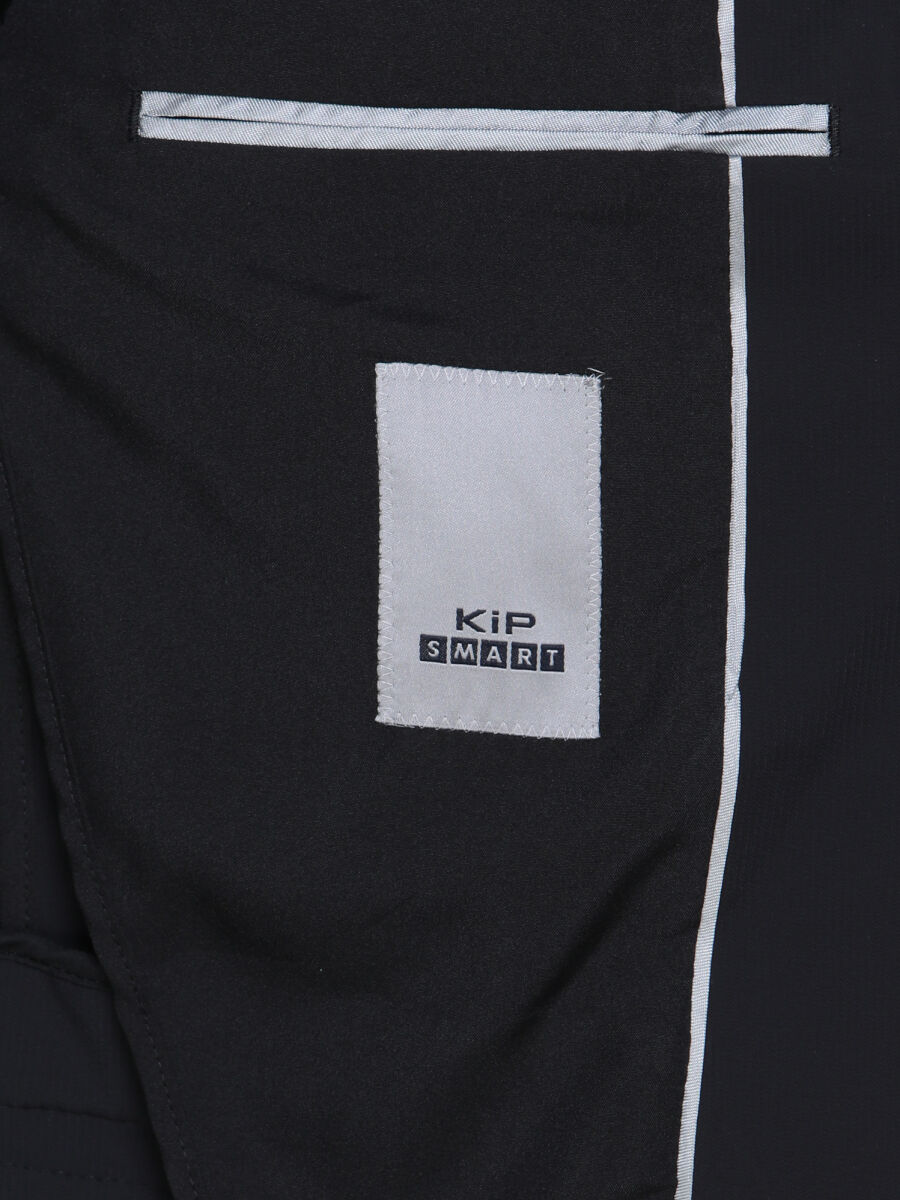 Siyah Çizgili Modern Fit Takım Elbise - 9