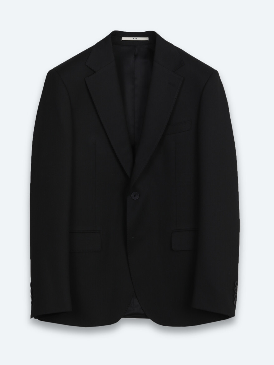 Siyah Çizgili Modern Fit Takım Elbise - 6