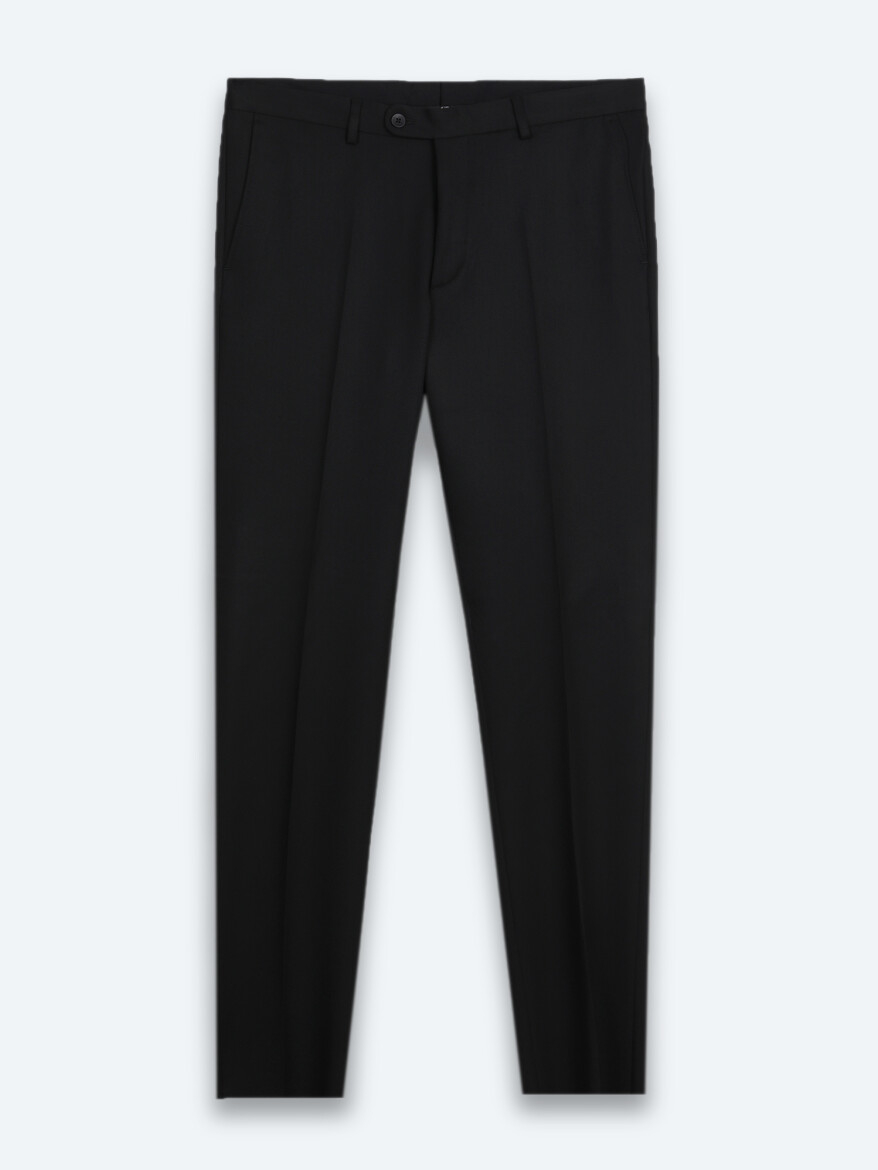 Siyah Çizgili Modern Fit Takım Elbise - 7