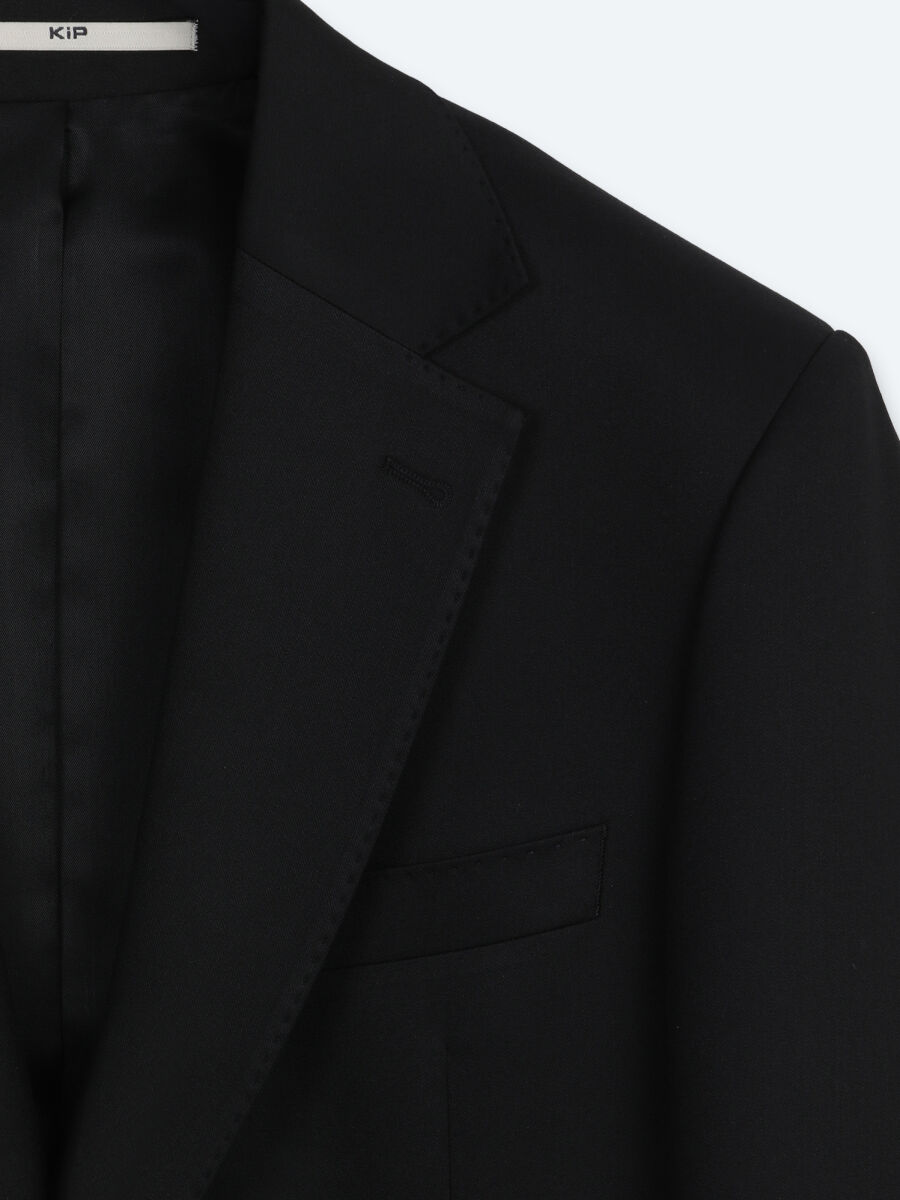 Siyah Çizgili Modern Fit Takım Elbise - 8