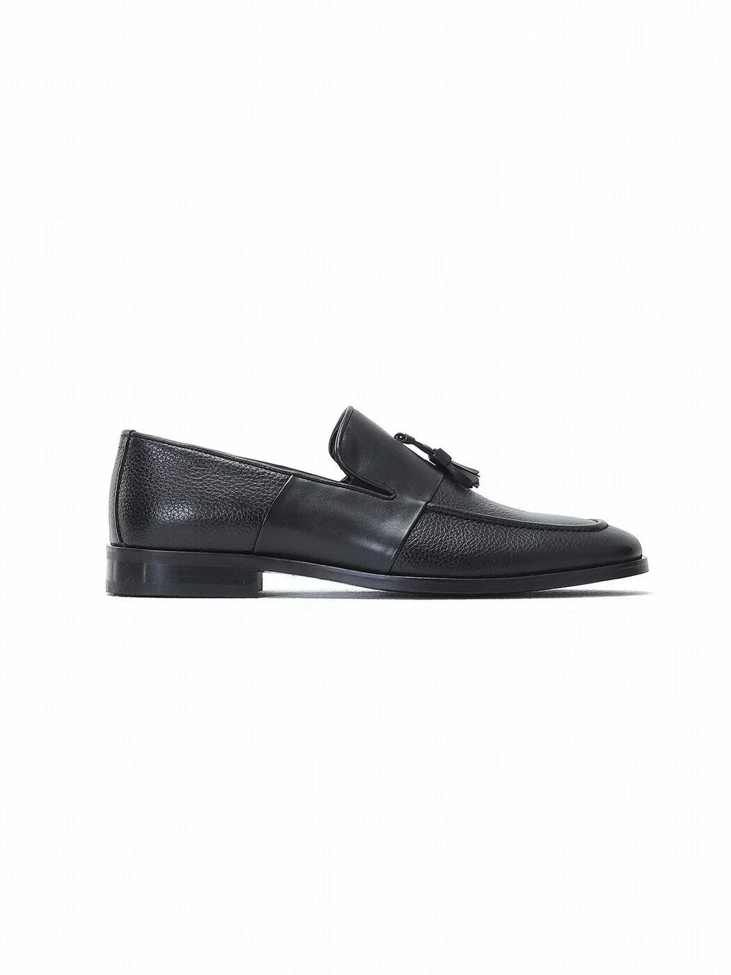 Siyah Deri Casual Loafer - 1