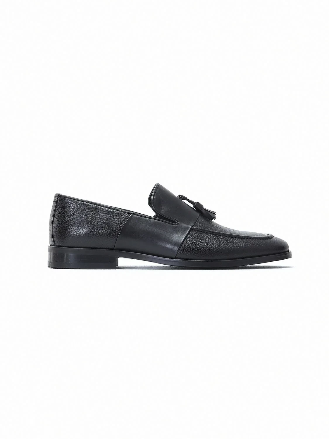 Siyah Deri Casual Loafer - 1