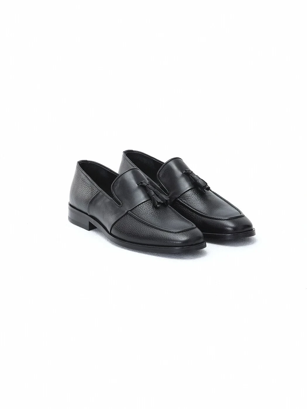 Siyah Deri Casual Loafer - 2