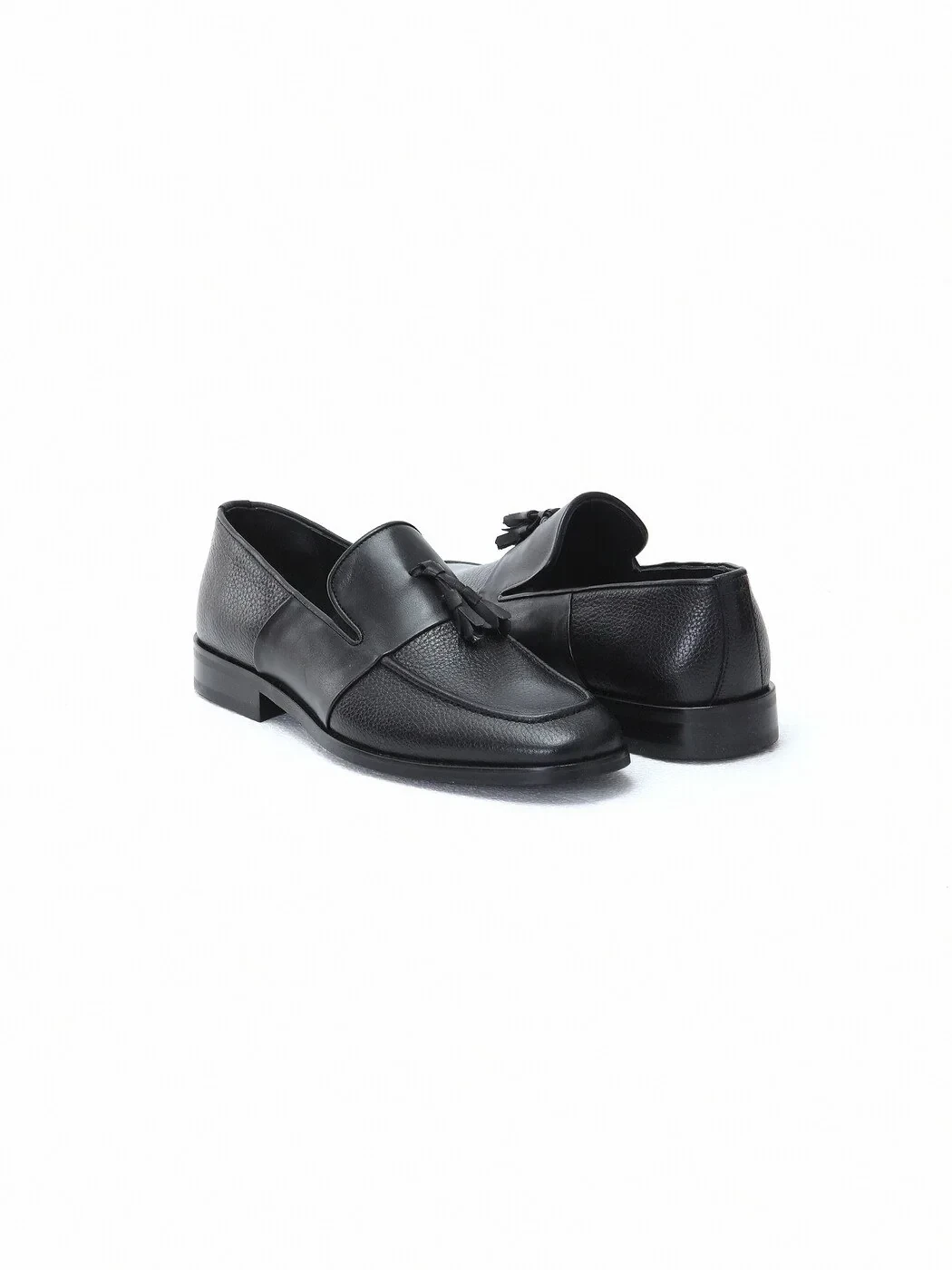 Siyah Deri Casual Loafer - 3