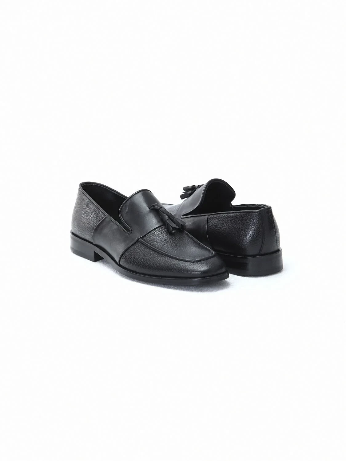 Siyah Deri Casual Loafer - 3