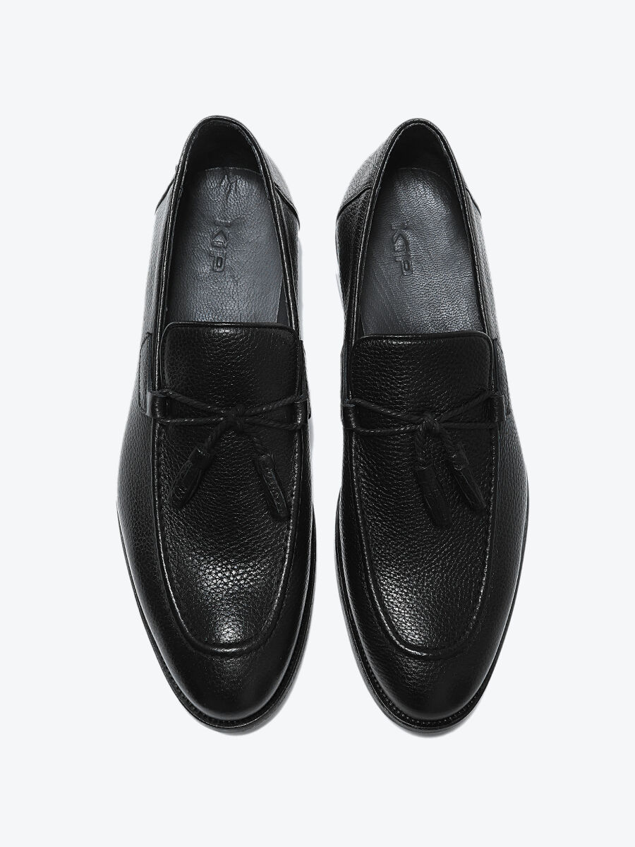 Siyah Deri Klasik Loafer - 5