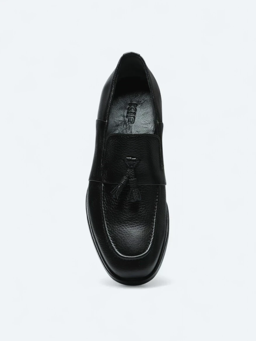 Siyah Deri Klasik Loafer - 3