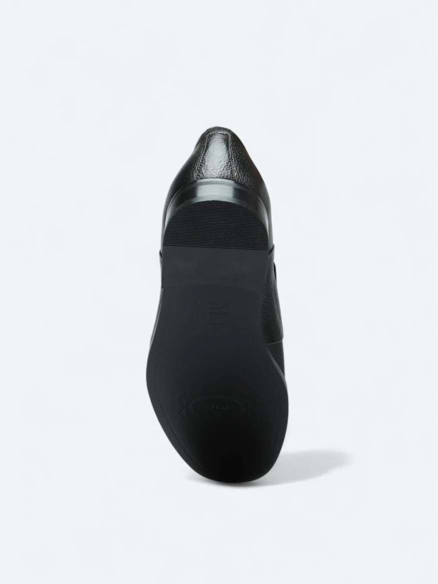 Siyah Deri Klasik Loafer - 4