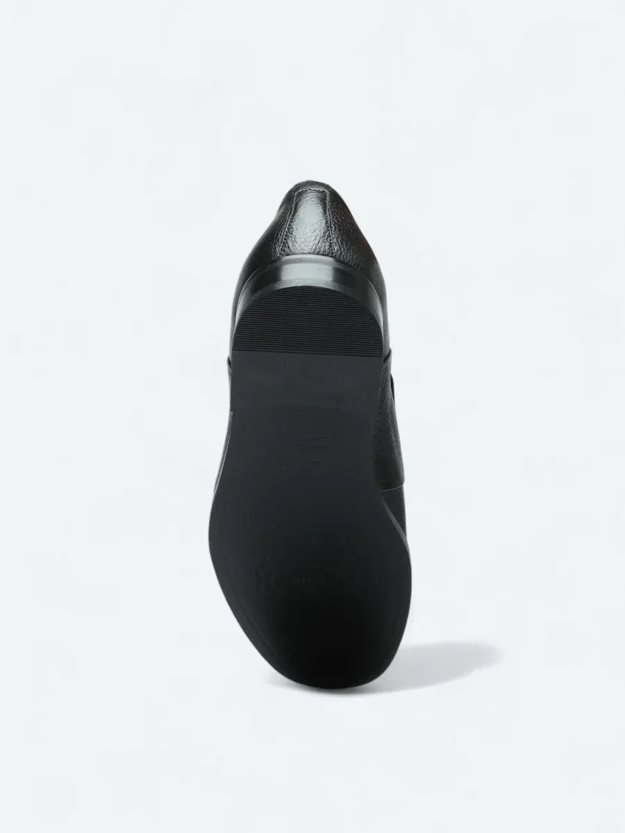 Siyah Deri Klasik Loafer - 4