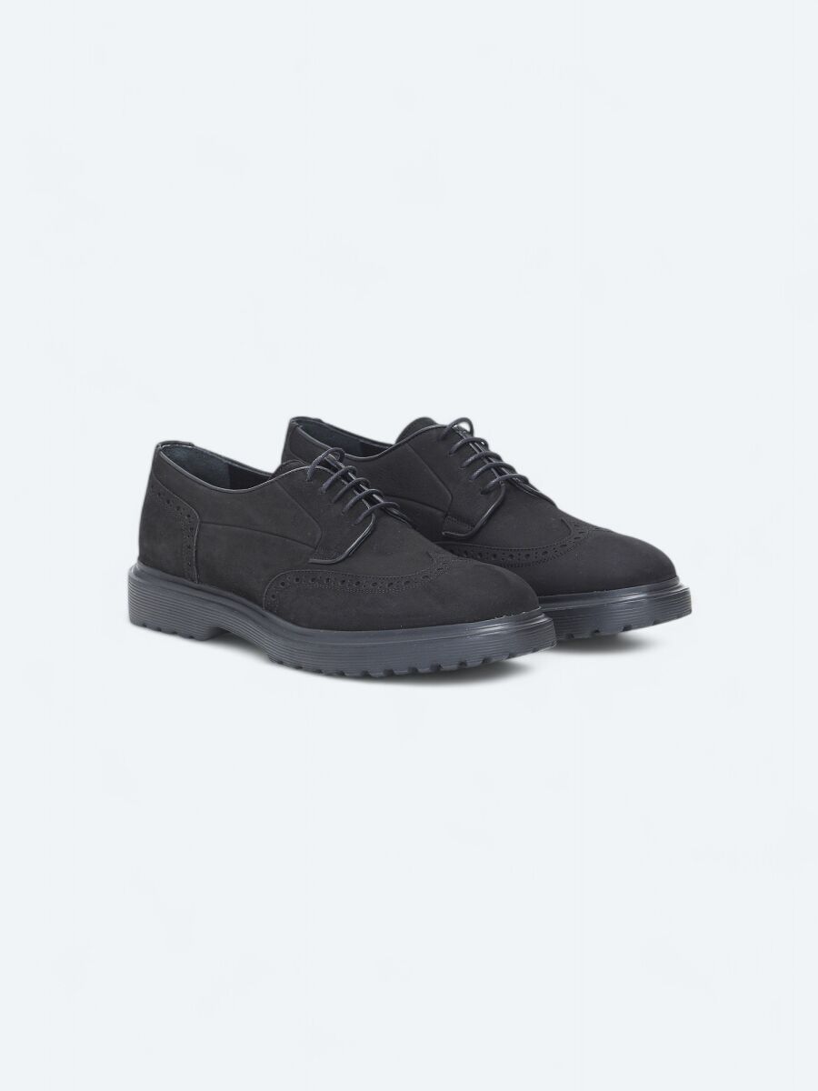 Siyah Deri Smart Casual Ayakkabı - 2