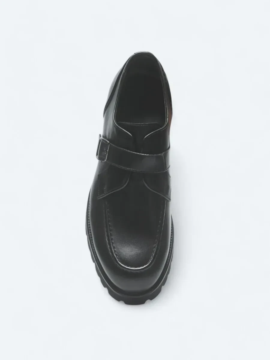 Siyah Deri Smart Casual Ayakkabı - 3