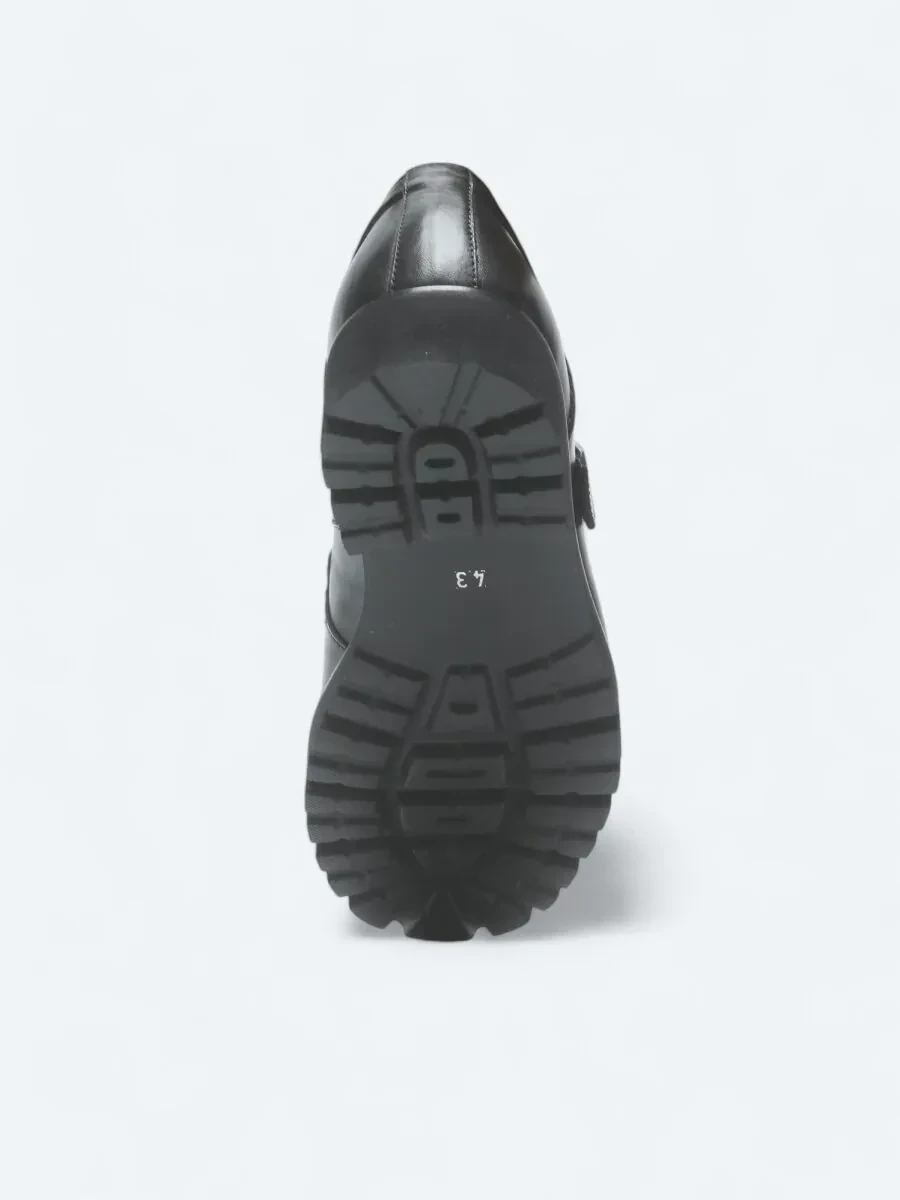 Siyah Deri Smart Casual Ayakkabı - 4