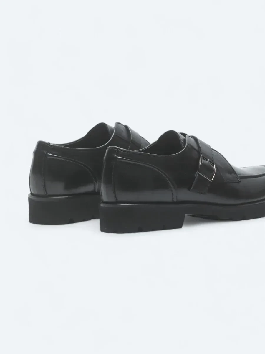 Siyah Deri Smart Casual Ayakkabı - 5
