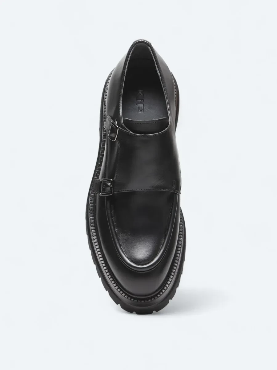 Siyah Deri Smart Casual Ayakkabı - 3