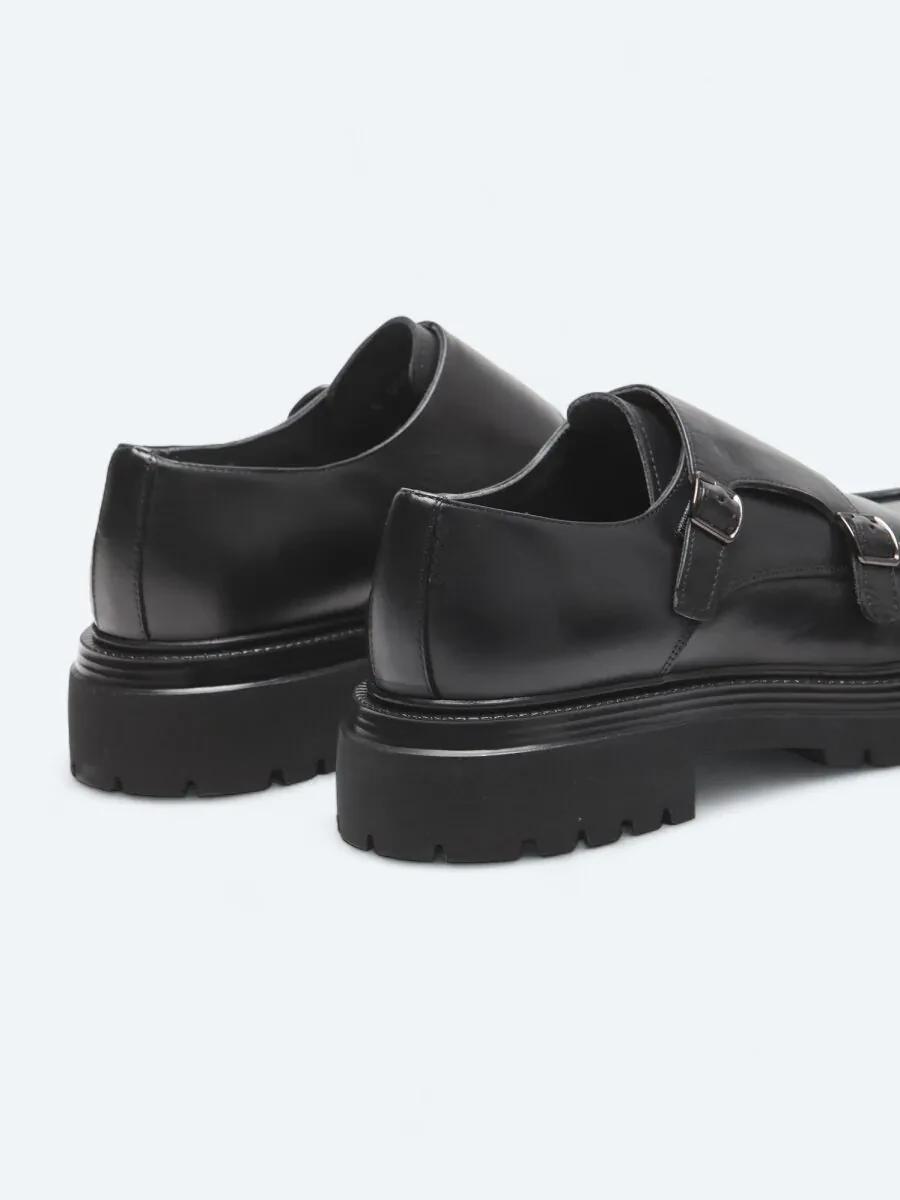 Siyah Deri Smart Casual Ayakkabı - 5