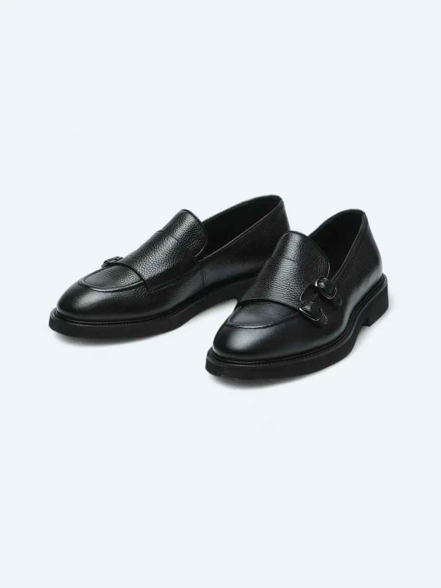 Siyah Deri Smart Casual Loafer - 2