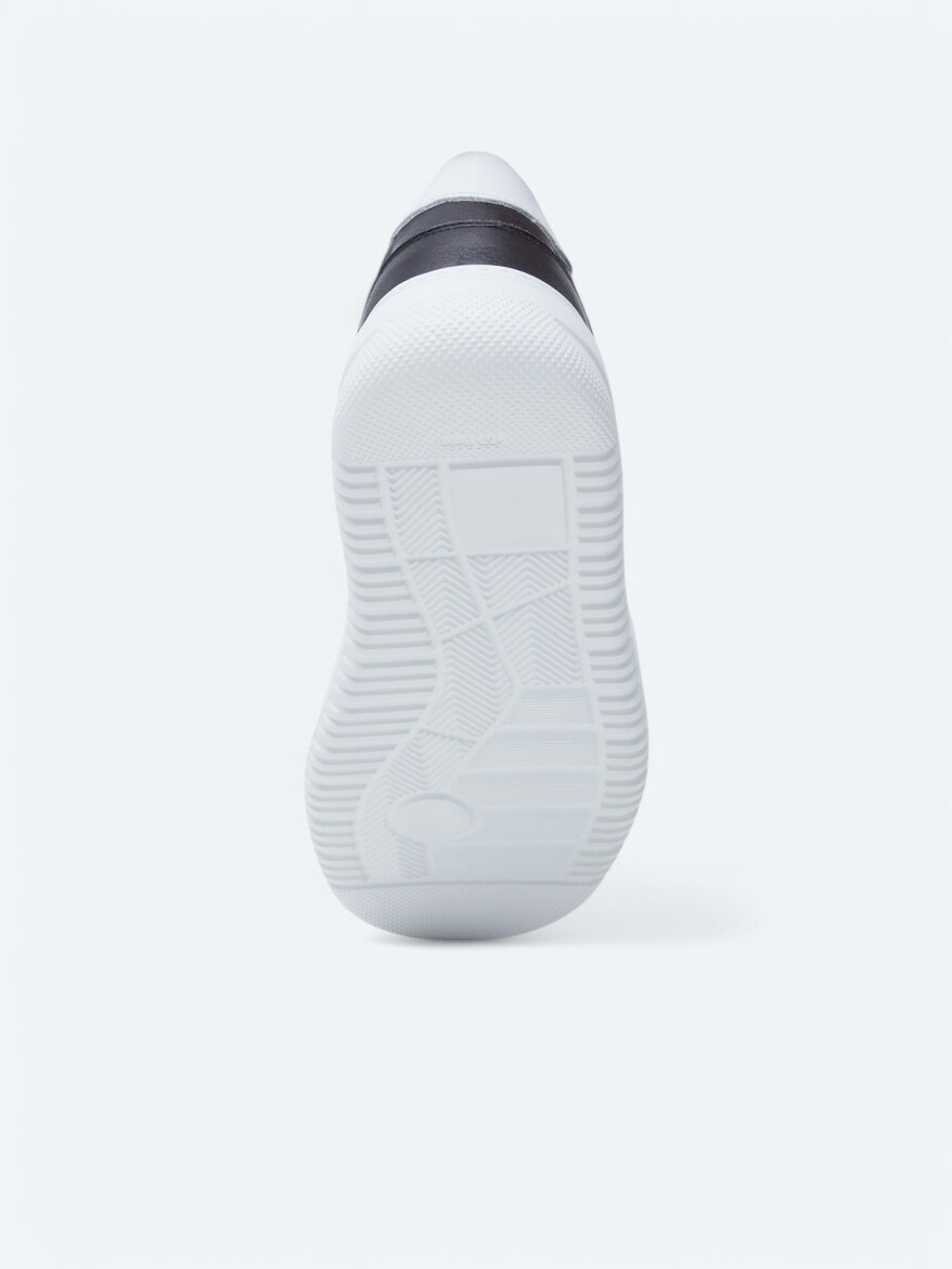 Siyah Deri Spor Ayakkabı - 4