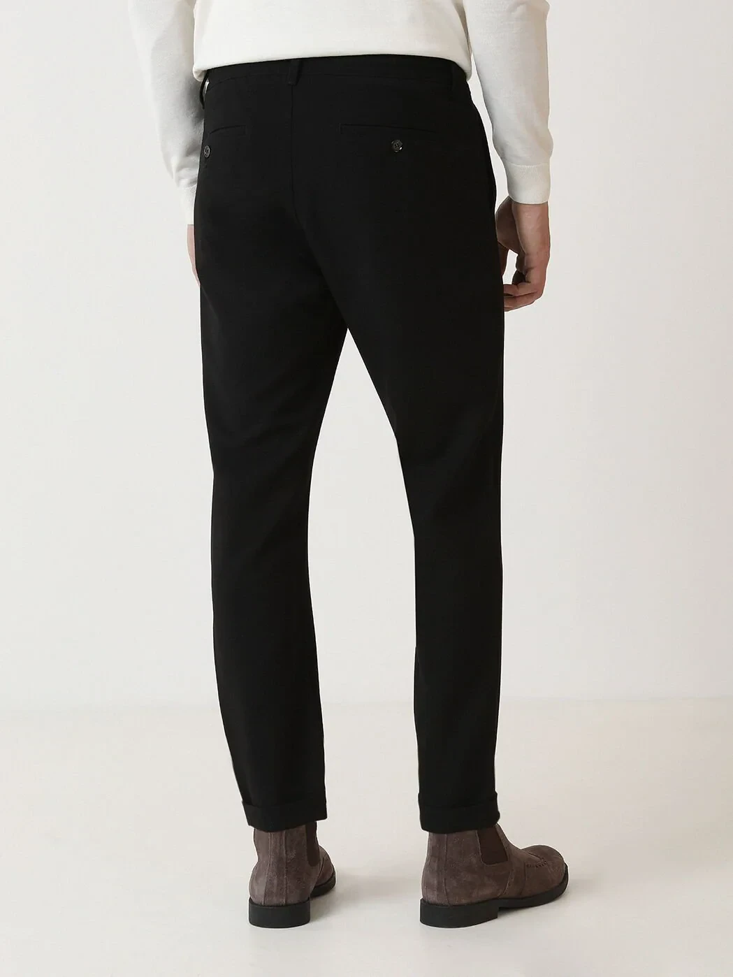 Siyah Dokuma Jogging Fit Casual Pantolon - 4