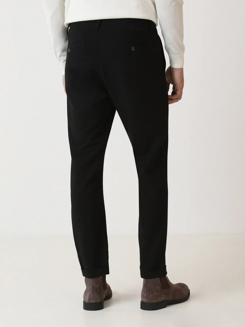 Siyah Dokuma Jogging Fit Casual Pantolon - 5