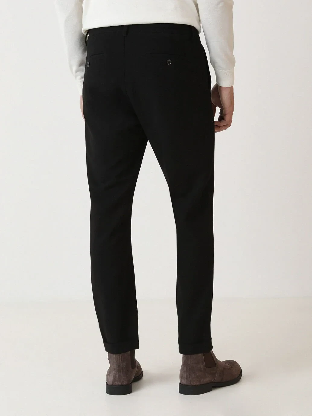 Siyah Dokuma Jogging Fit Casual Pantolon - 5