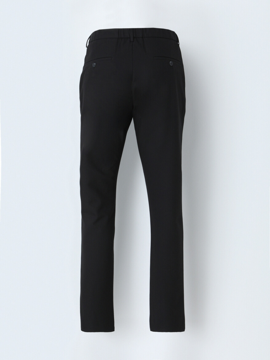 Siyah Dokuma Jogging Fit Casual Pantolon - 3