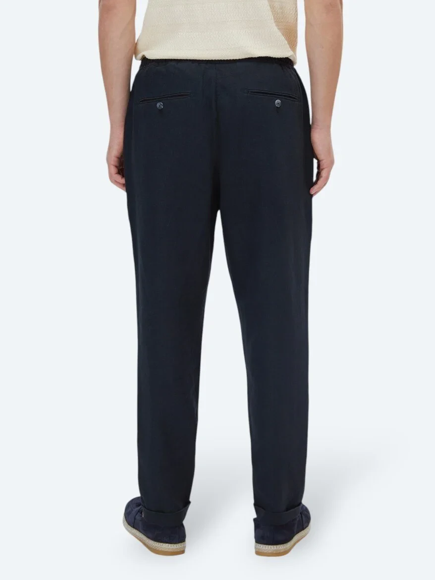 Siyah Dokuma Jogging Fit Casual Pantolon 