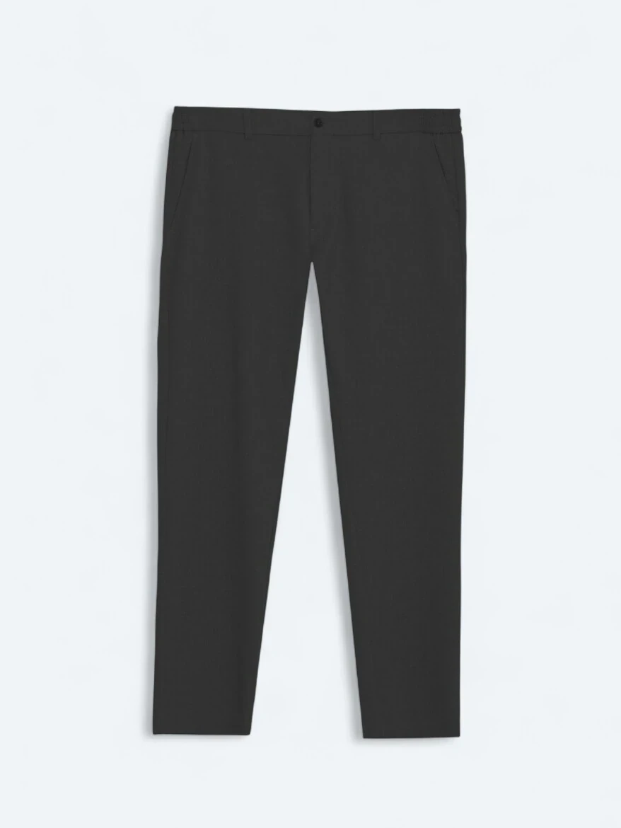 Siyah Dokuma Jogging Fit Casual Pantolon 