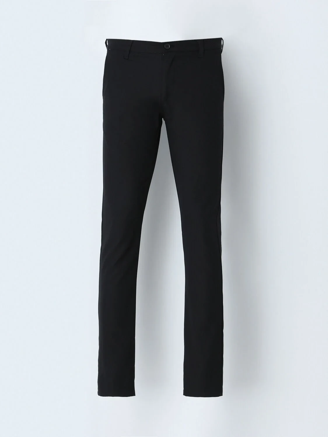 Siyah Dokuma Slim Fit Casual Pantolon - 1