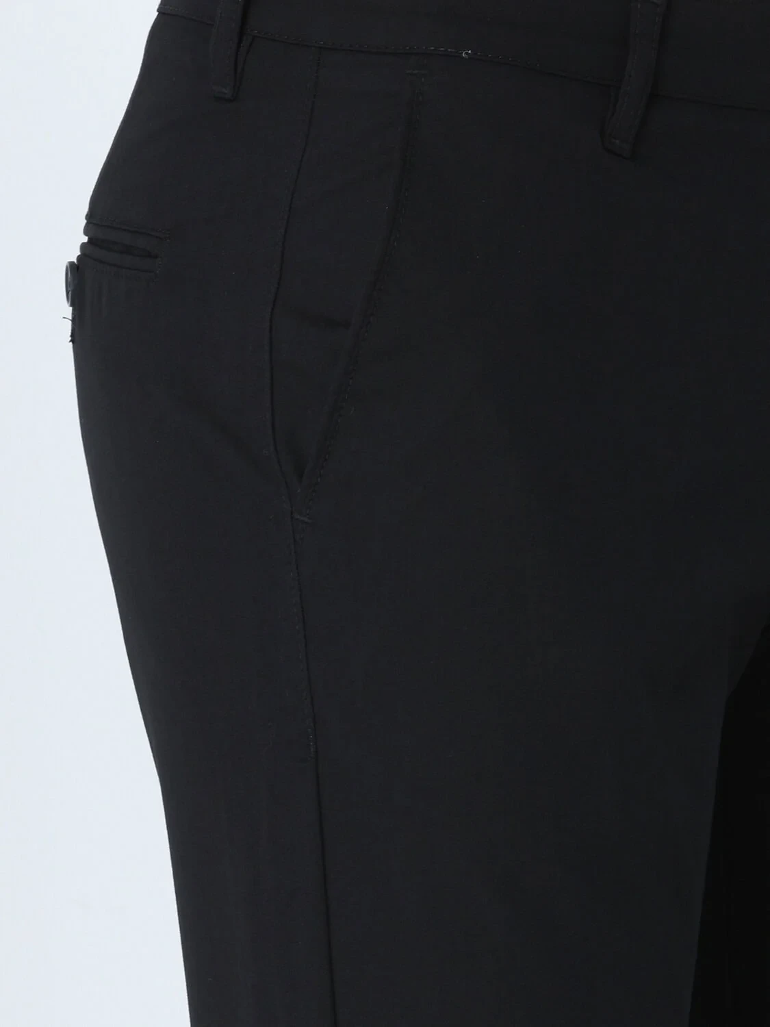 Siyah Dokuma Slim Fit Casual Pantolon - 2