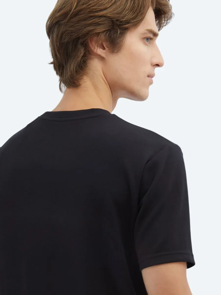 Siyah Düz Bisiklet Yaka T-Shirt_Kopya(1) - 4