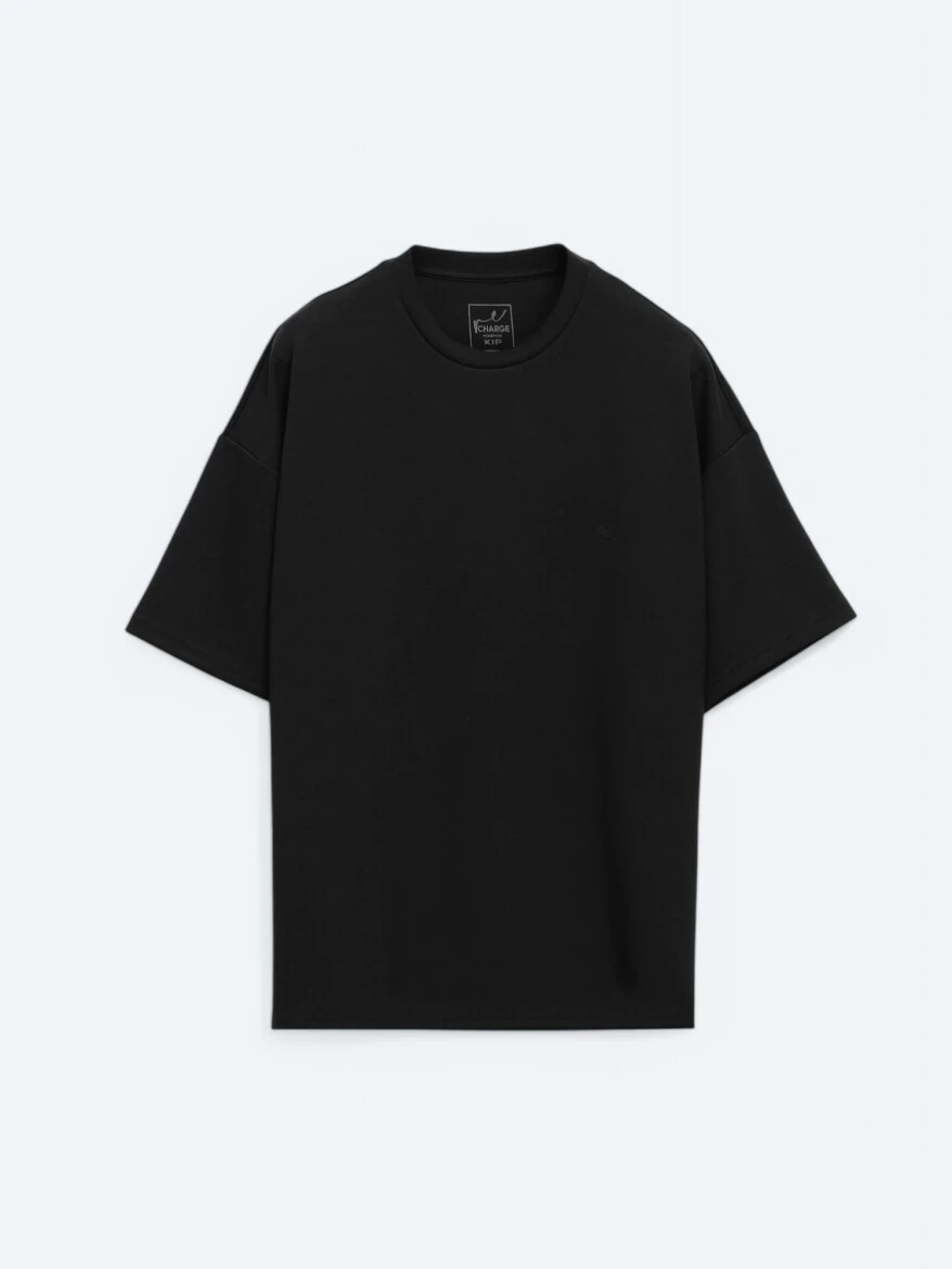 Siyah Düz Bisiklet Yaka T-Shirt_Kopya(1) - 6