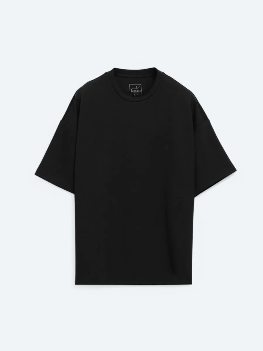 Siyah Düz Bisiklet Yaka T-Shirt_Kopya(1) - 6