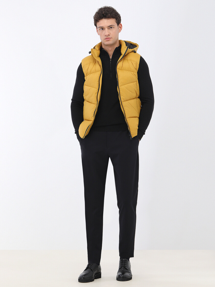 Siyah Düz Comfort Fit Takım Elbise - 3