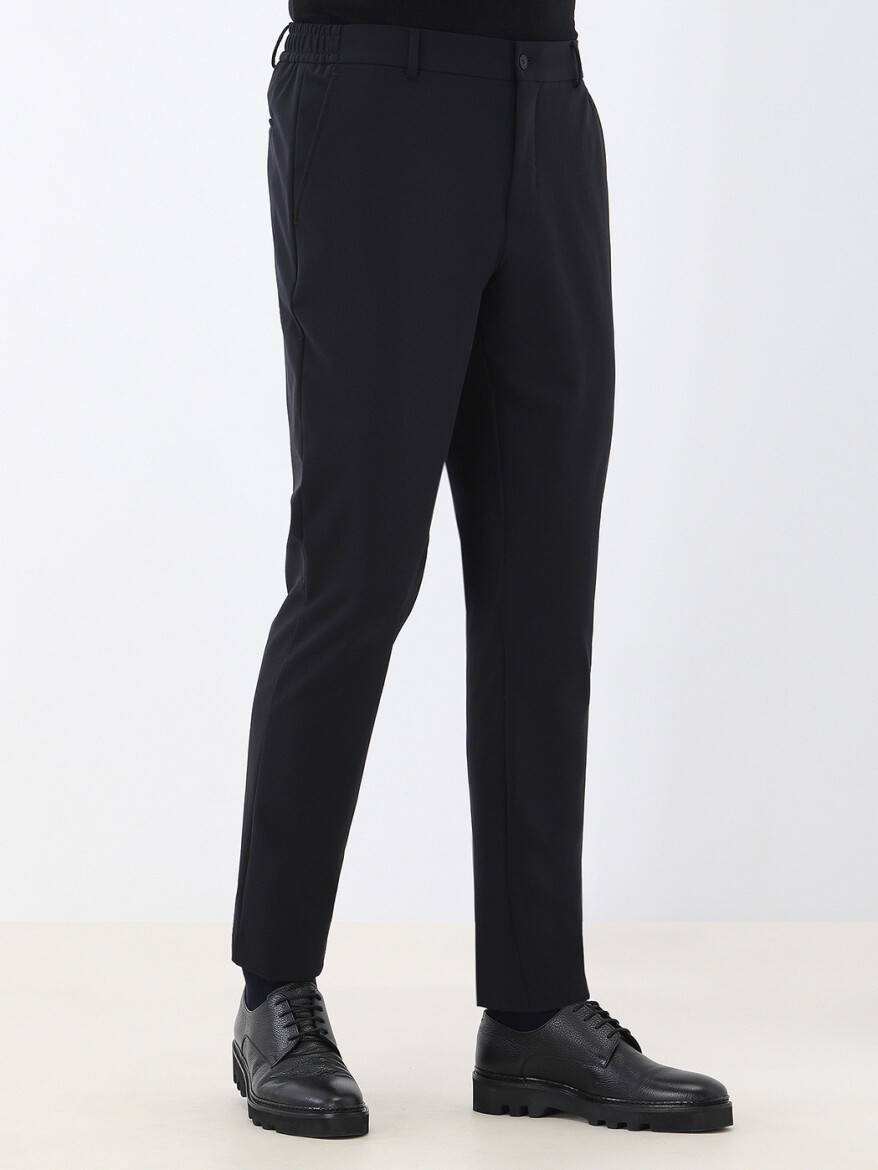 Siyah Düz Comfort Fit Takım Elbise - 6