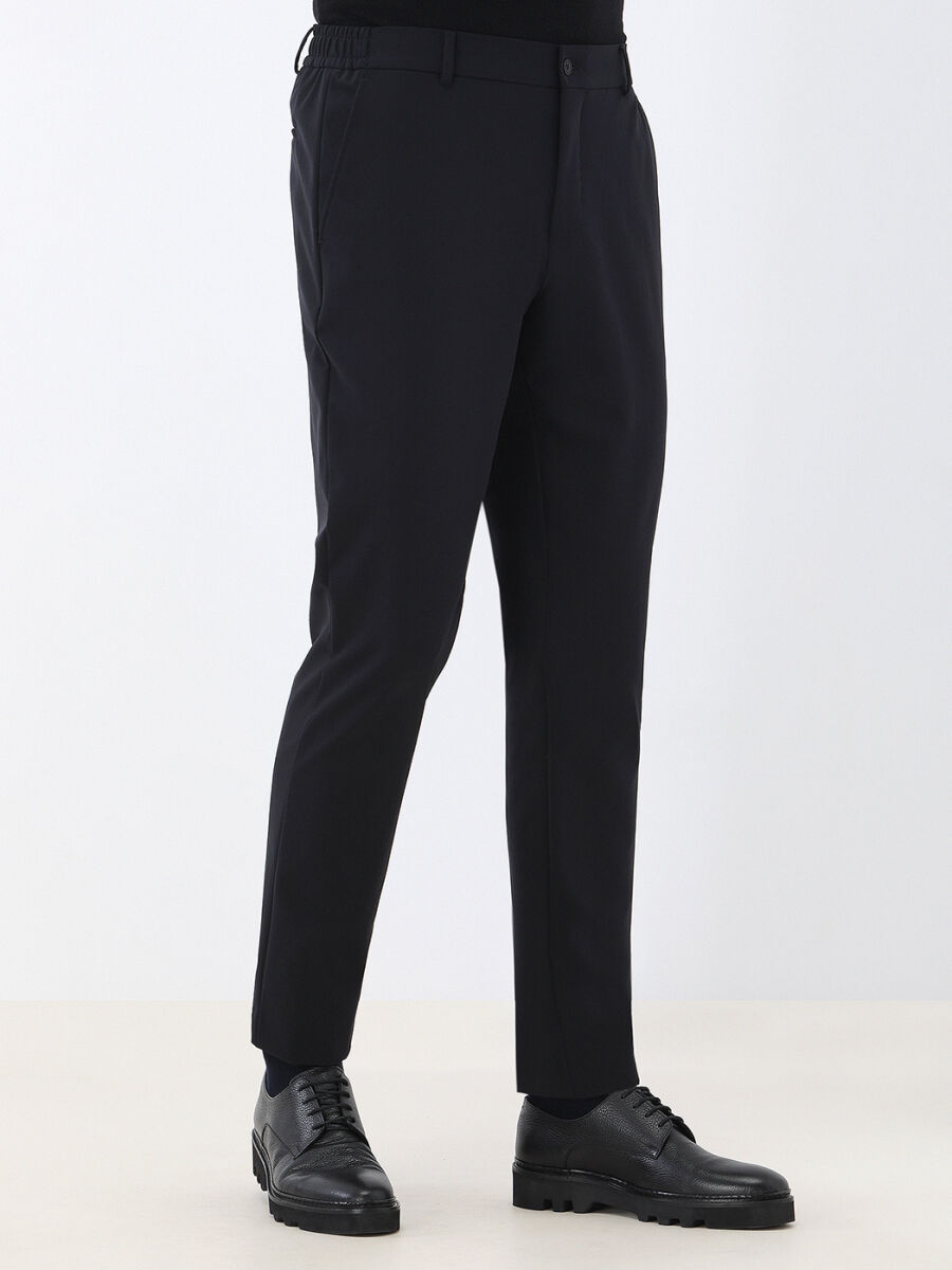 Siyah Düz Comfort Fit Takım Elbise - 6