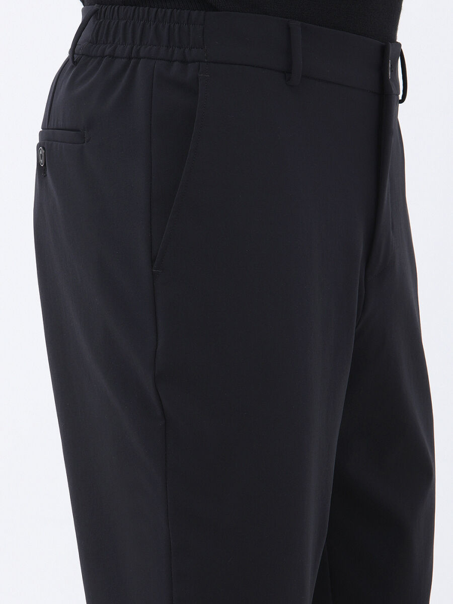 Siyah Düz Comfort Fit Takım Elbise - 7