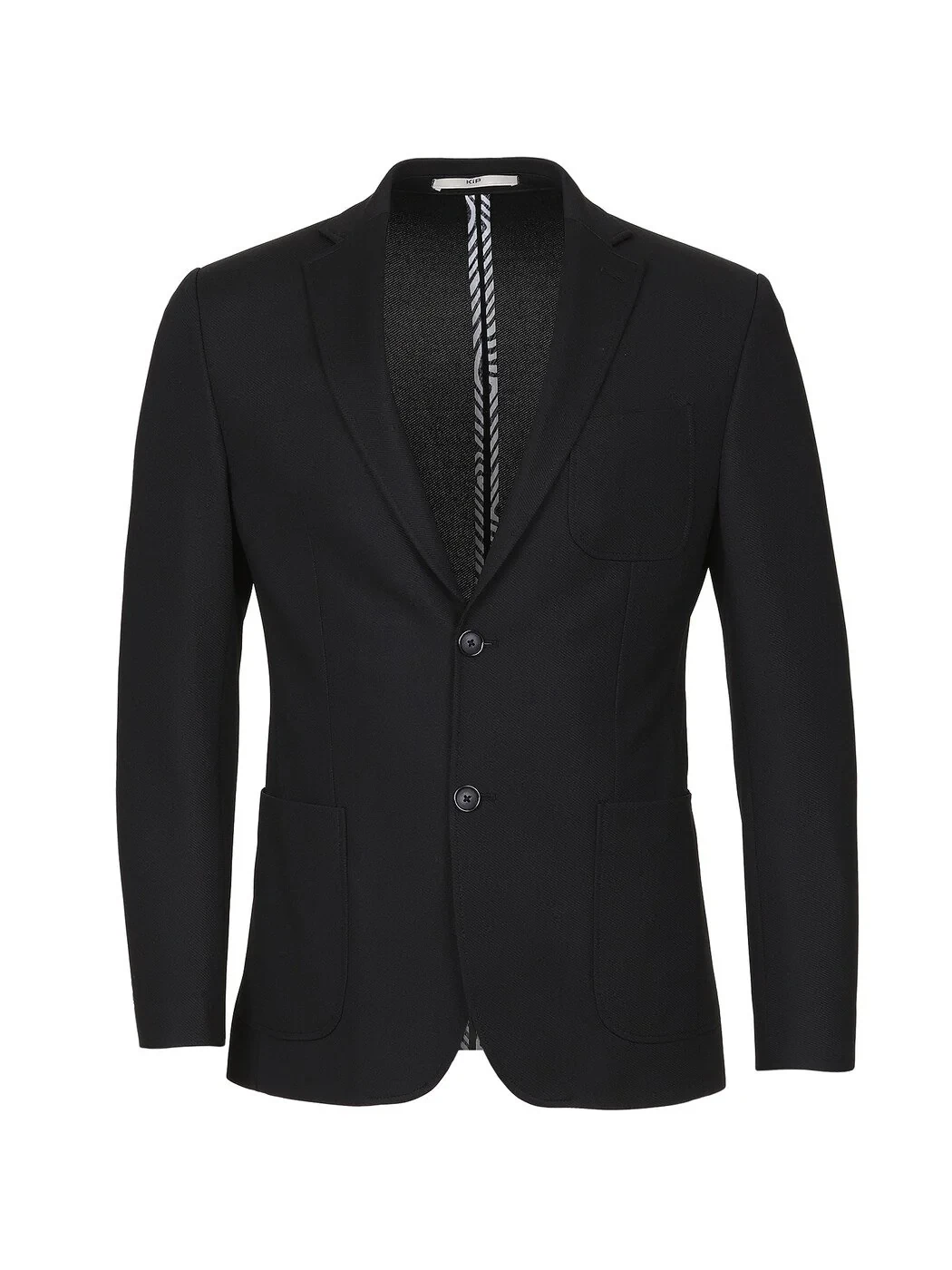 Siyah Düz Modern Fit Örme Ceket - 6