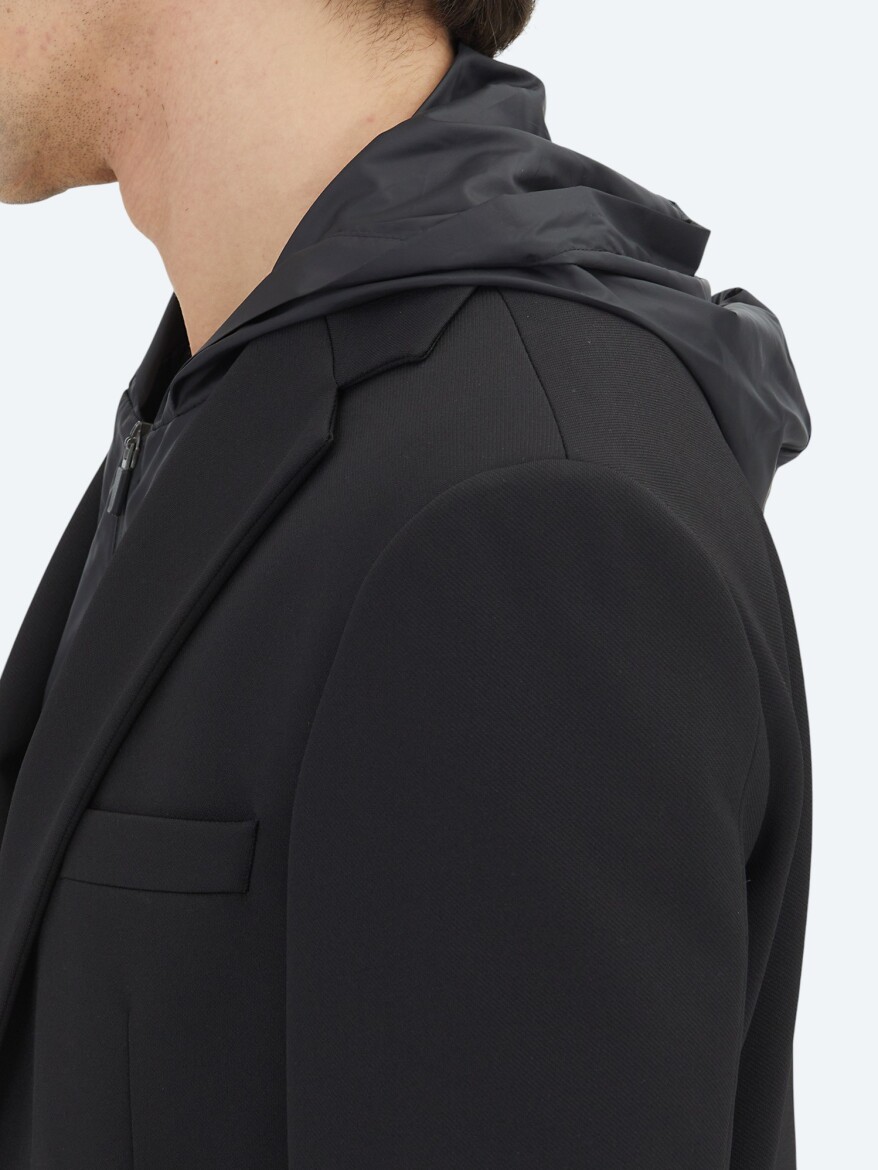 Siyah Düz Modern Fit Örme Ceket - 5