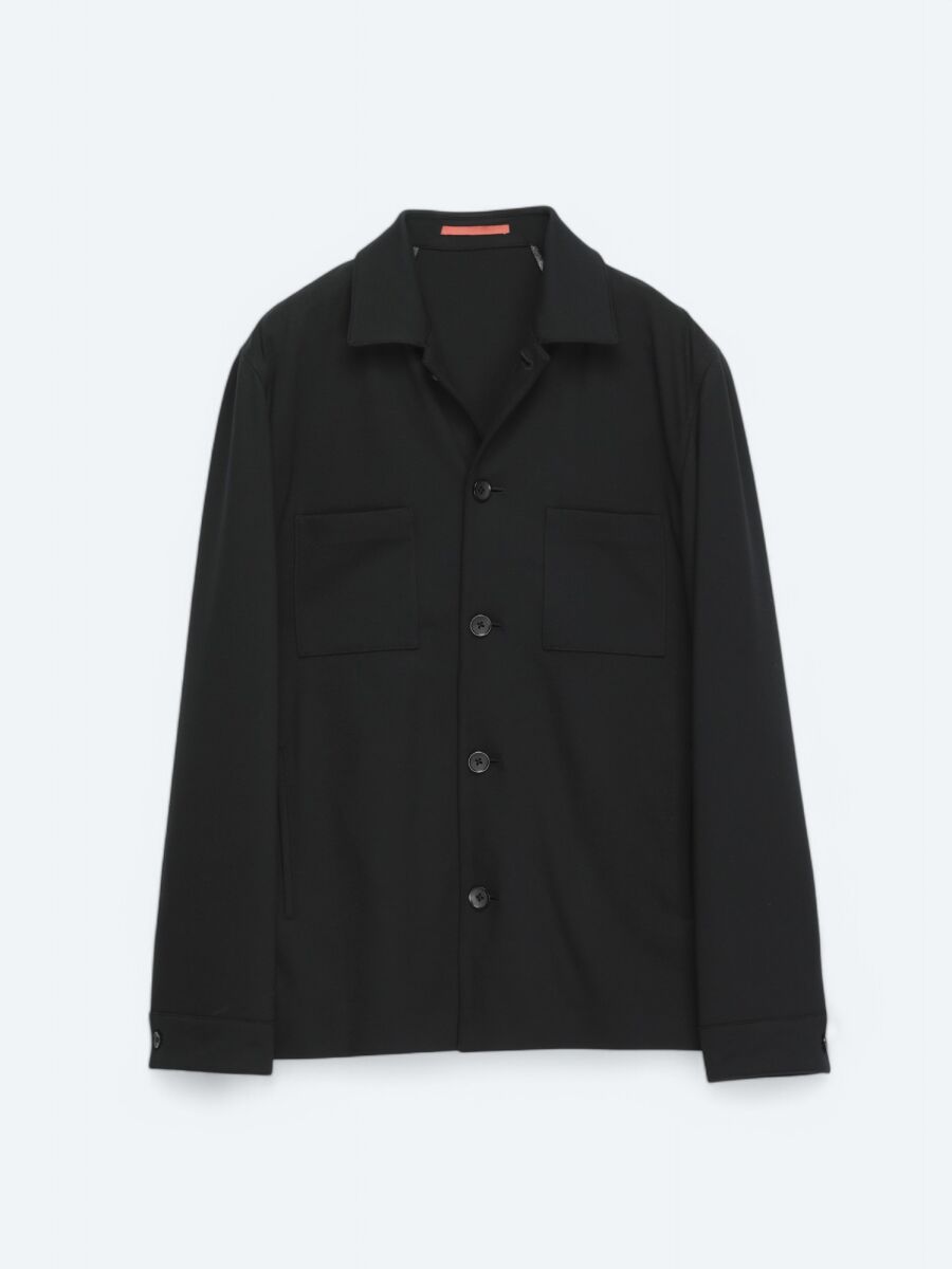 Siyah Düz Modern Fit Örme Takım Elbise - 6