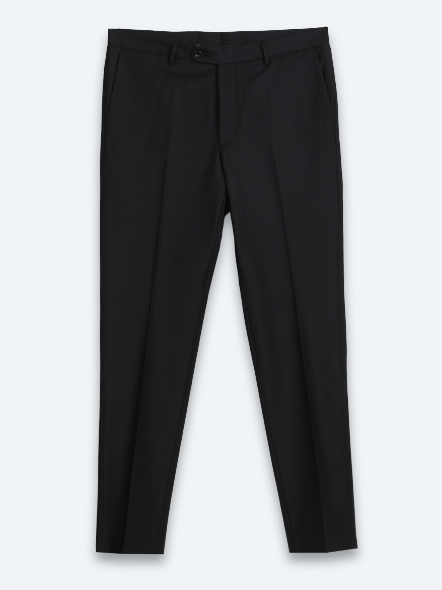 Siyah Düz Modern Fit Prinç Smokin Takım Elbise - 7