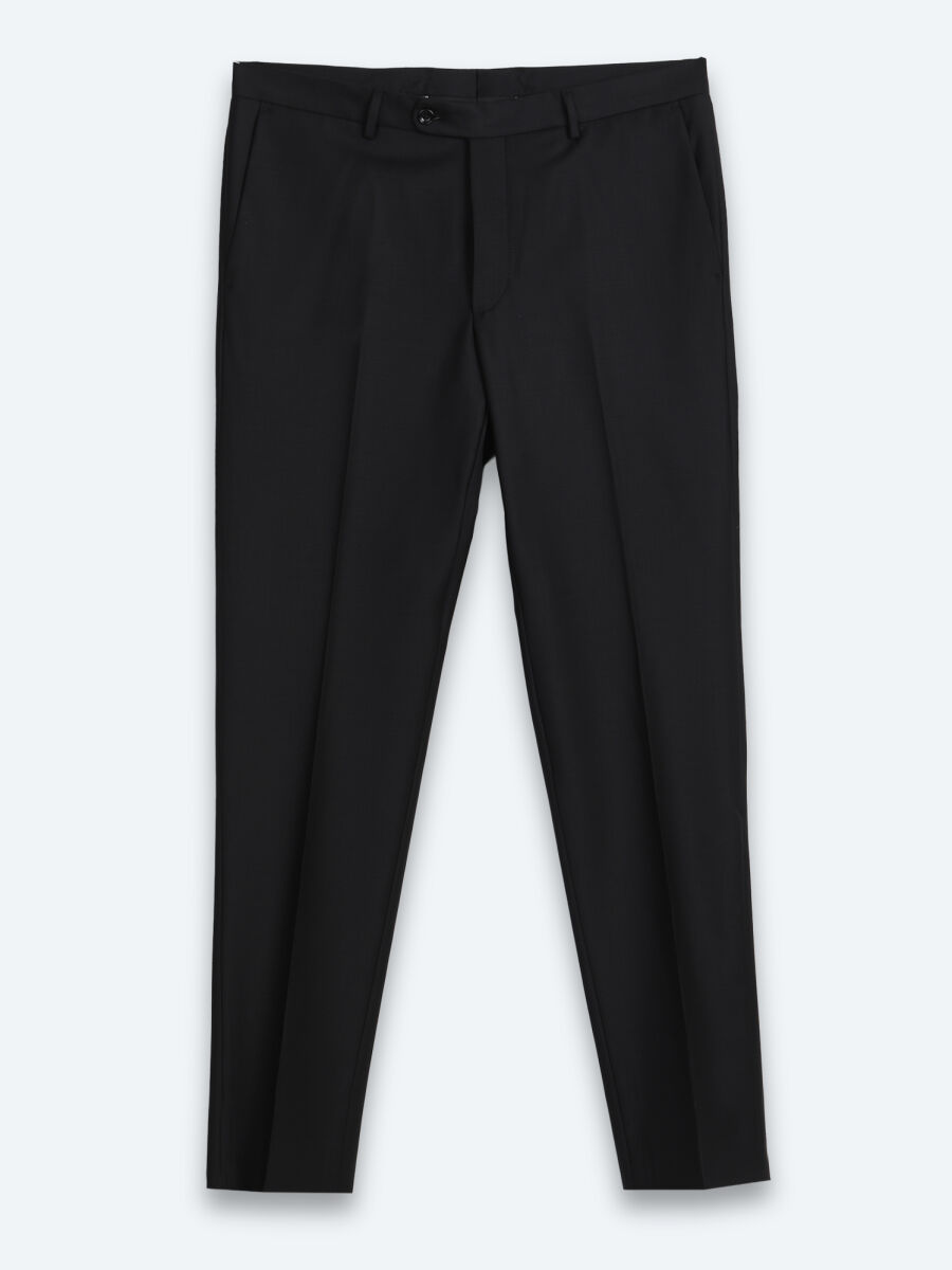 Siyah Düz Modern Fit Prinç Smokin Takım Elbise - 7