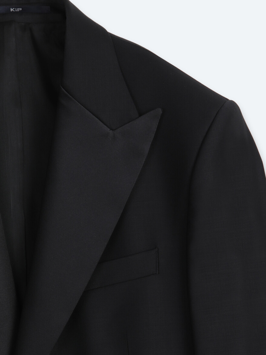 Siyah Düz Modern Fit Prinç Smokin Takım Elbise - 8