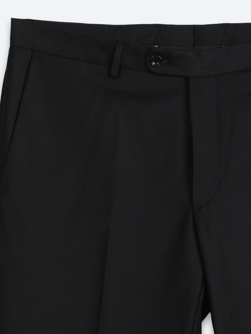 Siyah Düz Modern Fit Prinç Smokin Takım Elbise - 11