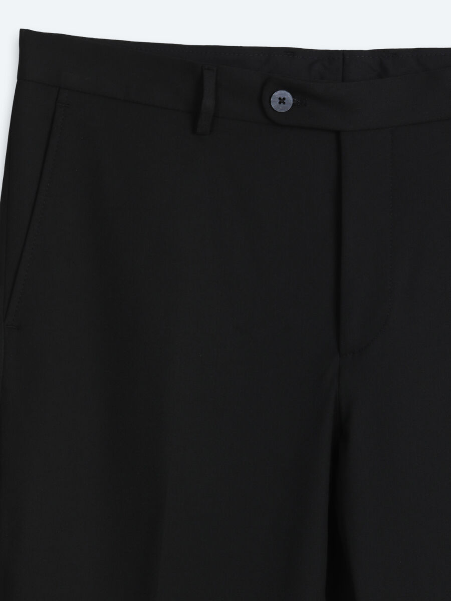 Siyah Düz Modern Fit Takım Elbise - 11