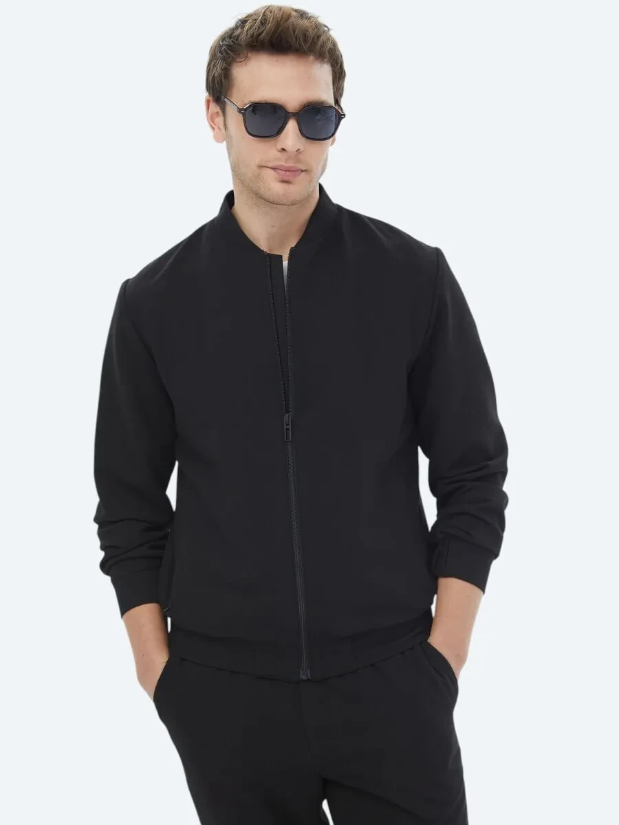 Siyah Düz Oversize Fit Takım Elbise - 7